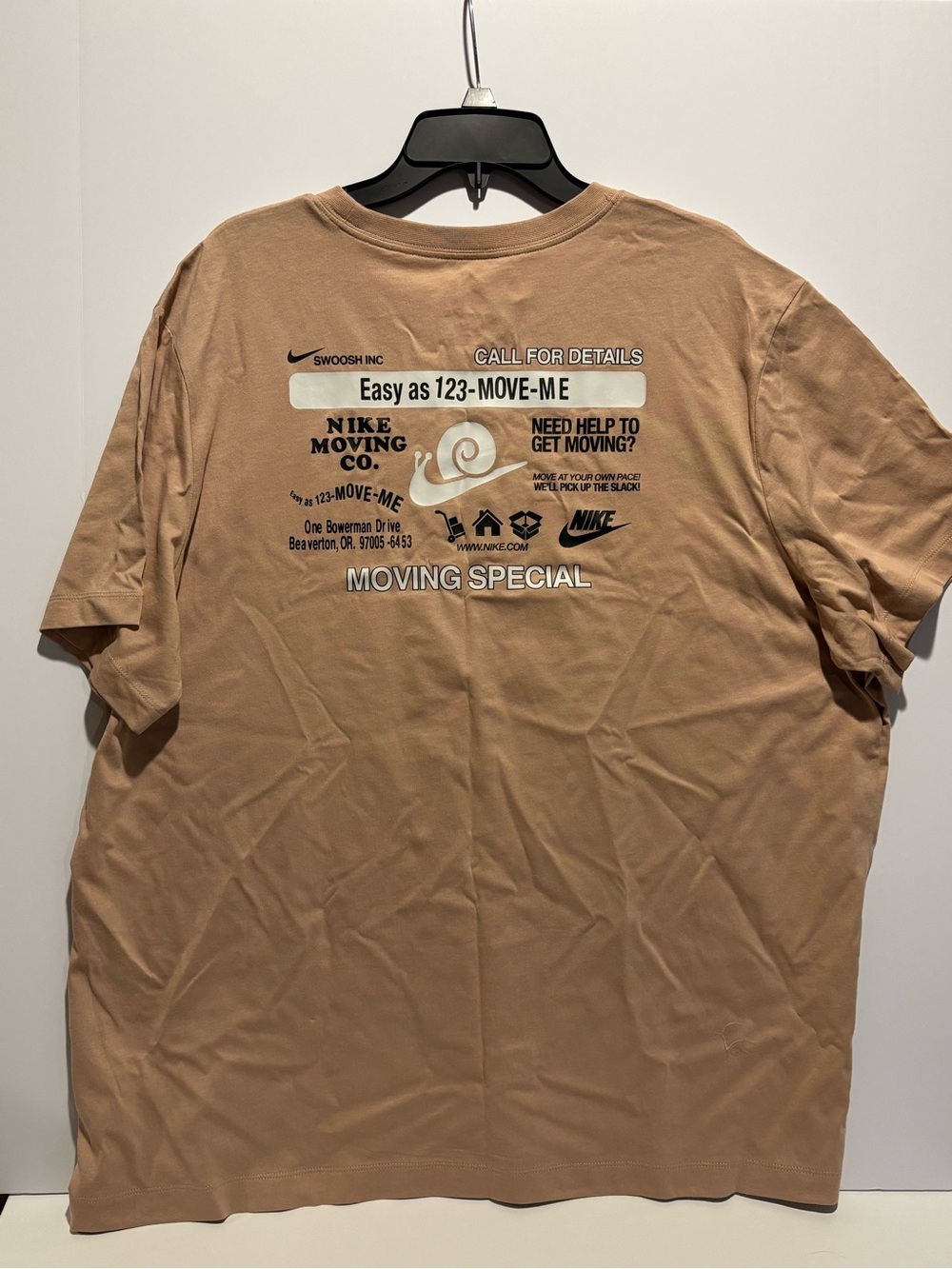 Nike Men’s Tan Graphic Moving Company Special T-Shirt